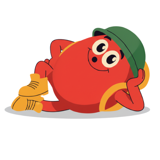 関西40代メンバー中心の登山ハイキングサークル TOMATOハイキングクラブのマスコット(ポーズ4)