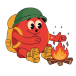 関西40代メンバー中心の登山ハイキングサークル TOMATOハイキングクラブのマスコット(ポーズ5)