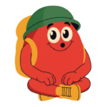 関西40代メンバー中心の登山ハイキングサークル TOMATOハイキングクラブのマスコット(ポーズ3)